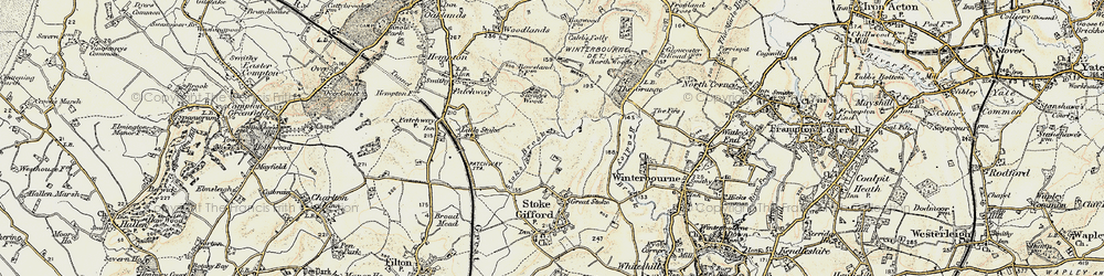 Old map of Bradley Stoke in 1899