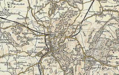 Old map of Bradlow in 1899-1901