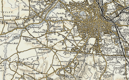 Old map of Bradmore in 1902