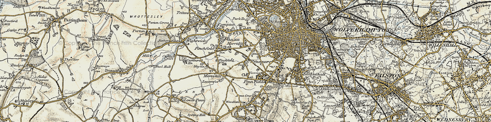 Old map of Bradmore in 1902