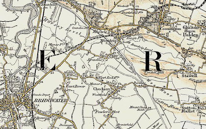 Old map of Bradney in 1898-1900