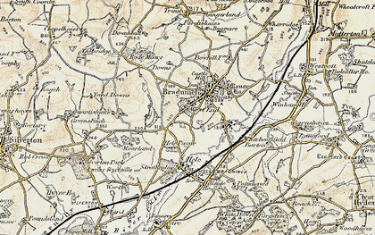 Old map of Bradninch in 1898-1900
