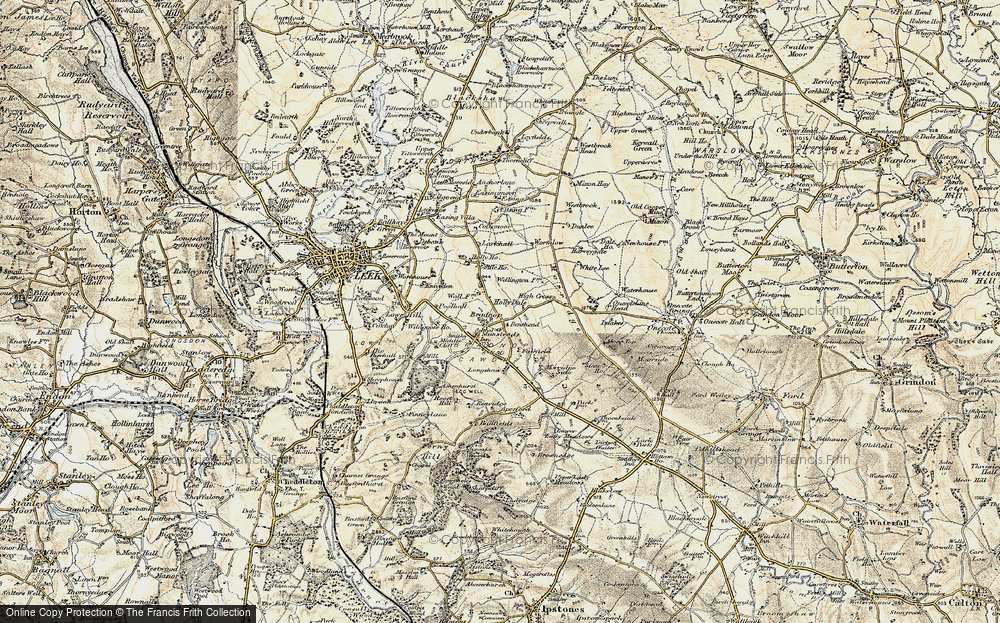 Old Map of Bradnop, 1902-1903 in 1902-1903