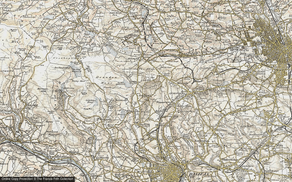 Old Map of Bradshaw, 1903 in 1903