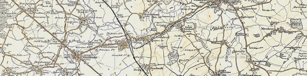 Old map of Bradville in 1898-1901