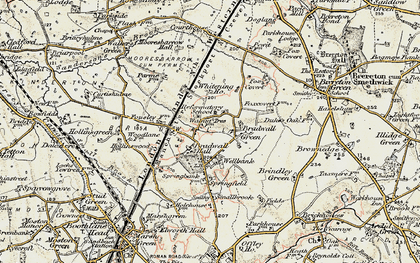 Old map of Bradwall Green in 1902-1903
