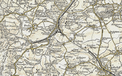 Old map of Bradway in 1902-1903