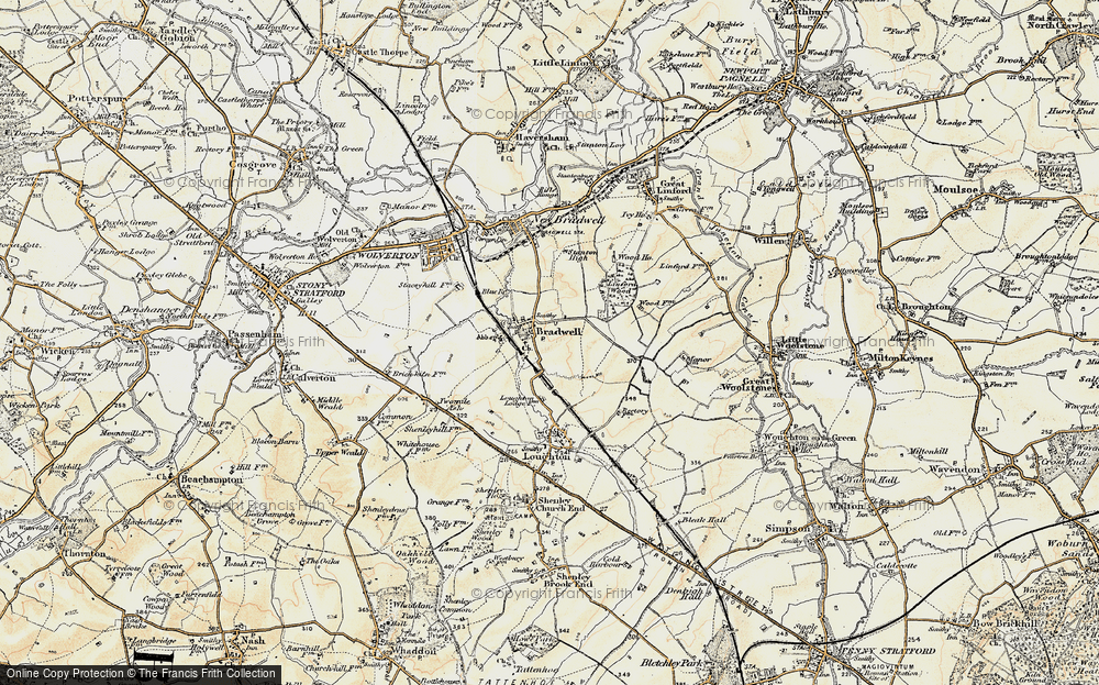 Old Map of Bradwell, 1898-1901 in 1898-1901
