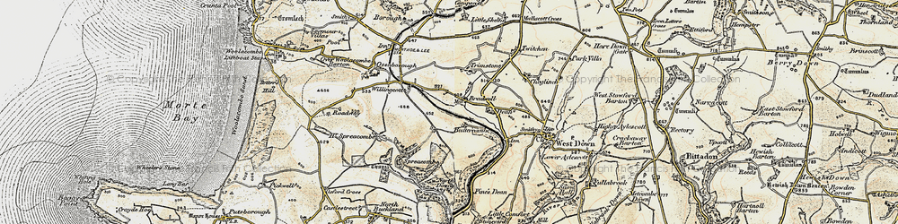 Old map of Bradwell in 1900