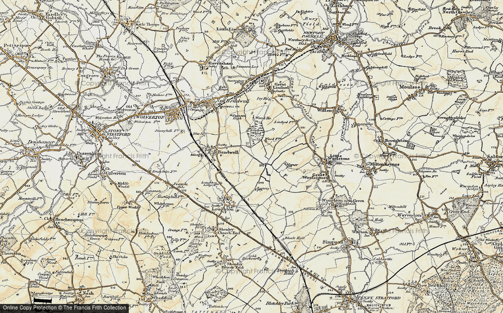 Old Map of Bradwell Common, 1898-1901 in 1898-1901