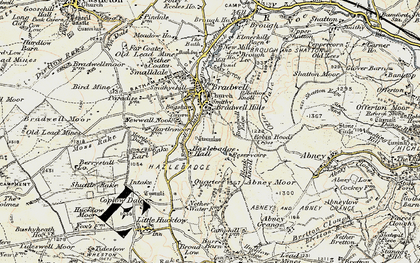 Old map of Bradwell Edge in 1902-1903