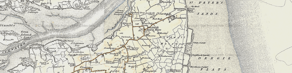 Old map of Bradwell Lodge in 1898