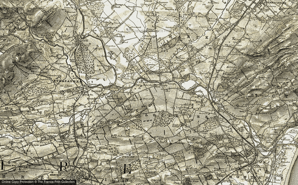 Old Map of Brae of Pert, 1907-1908 in 1907-1908