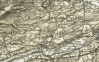 Old map of Bottomhead in 1904-1907