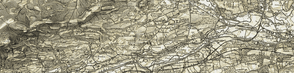 Old map of Leys in 1904-1907