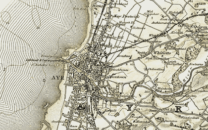 Old map of Braehead in 1904-1906