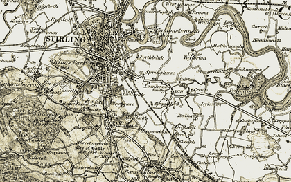 Old map of Braehead in 1904-1907