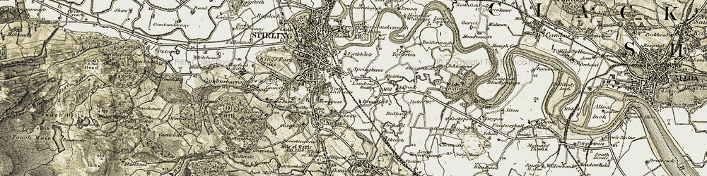 Old map of Braehead in 1904-1907