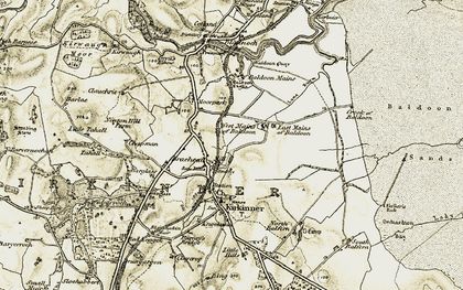 Old map of Braehead in 1905