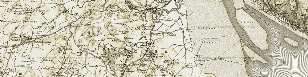 Old map of Baldoon Sands in 1905