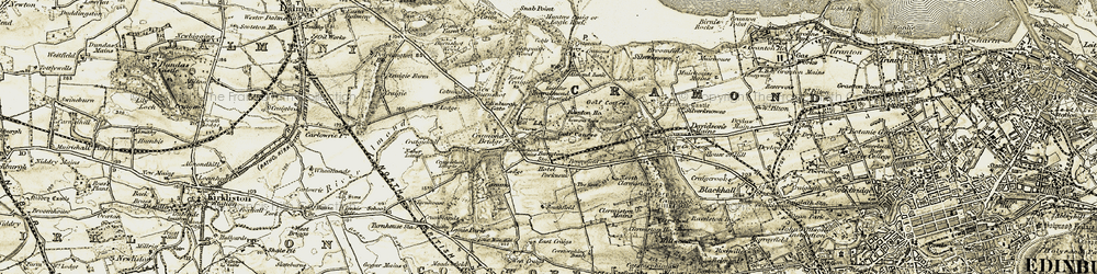 Old map of Braepark in 1903-1906
