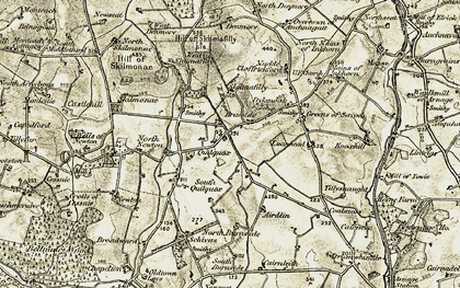 Old map of Airdlin in 1909-1910