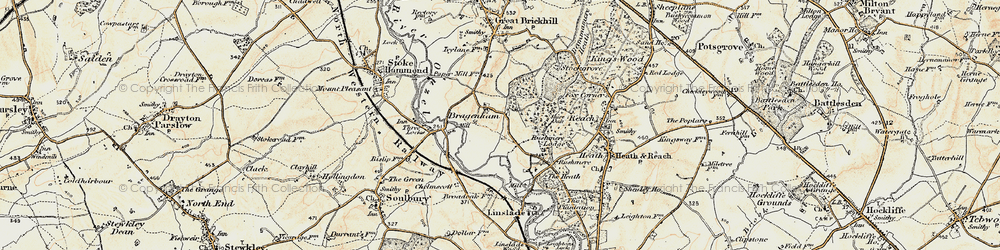 Old map of Broad Oak in 1898