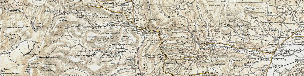 Old map of Braichyfedw in 1902-1903