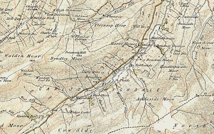 Old map of Braidley Moor in 1903-1904
