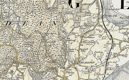 Old map of Blakeneyhill Woods in 1899-1900