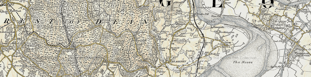Old map of Blakeney Hill in 1899-1900