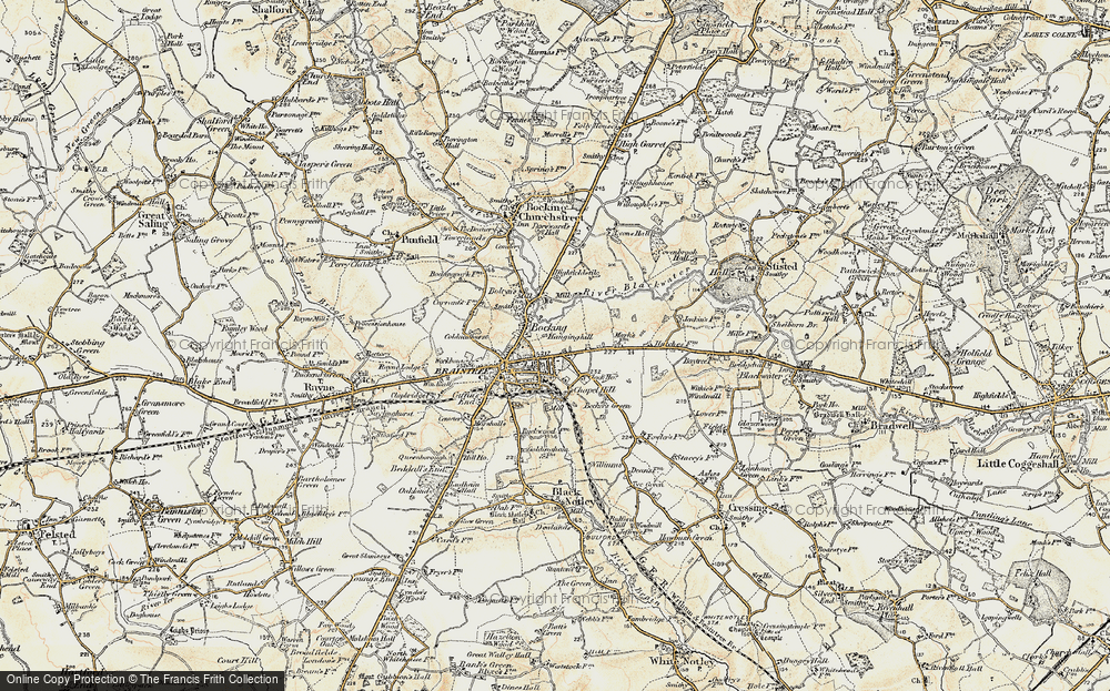 Old Map of Braintree, 1898-1899 in 1898-1899