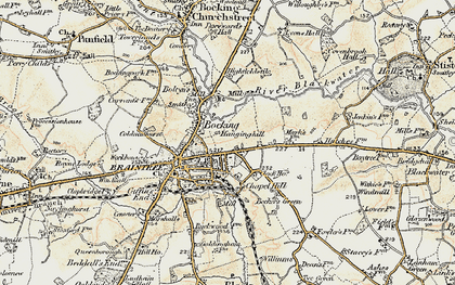 Old map of Braintree in 1898-1899