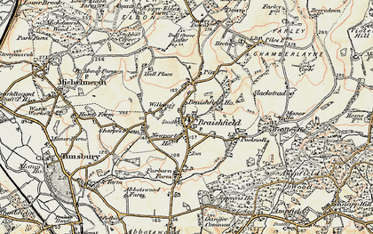 Old map of Braishfield in 1897-1909
