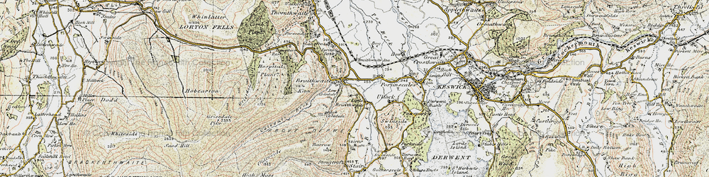 Old map of Braithwaite in 1901-1904