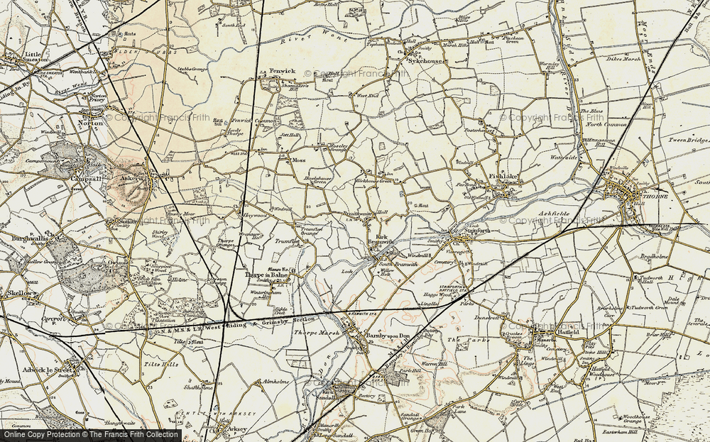Old Map of Braithwaite, 1903 in 1903