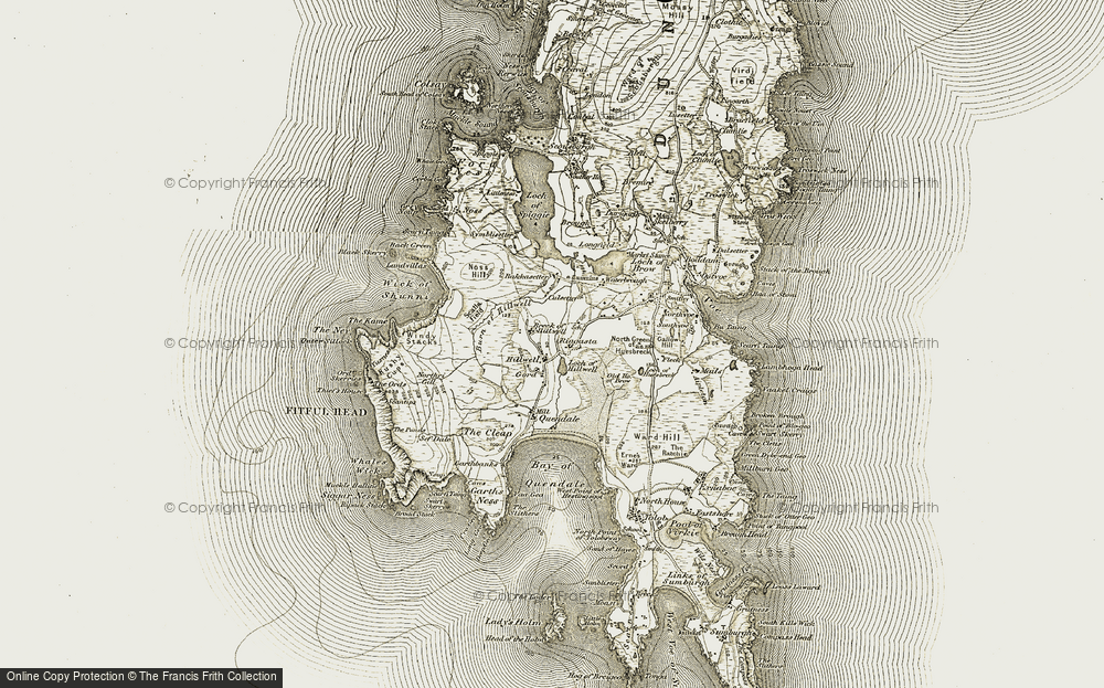 Old Map of Historic Map covering Bakkasetter in 1911-1912