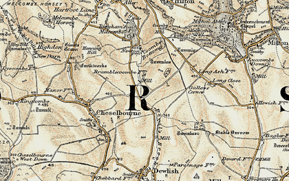 Old map of Bramblecombe in 1897-1909