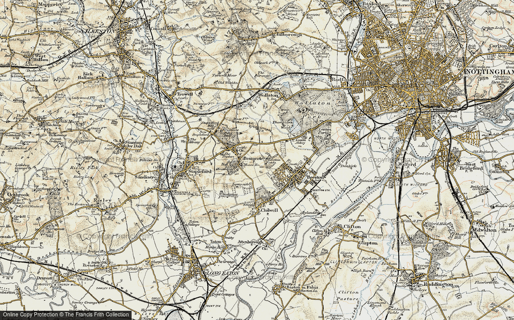 Old Map of Bramcote, 1902-1903 in 1902-1903