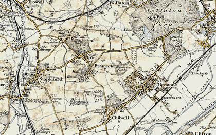 Old map of Bramcote in 1902-1903