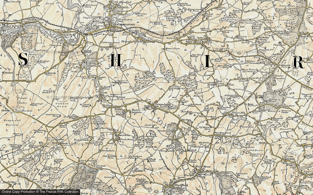 Old Map of Bramdean, 1897-1900 in 1897-1900
