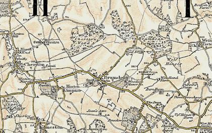 Old map of Bramdean in 1897-1900