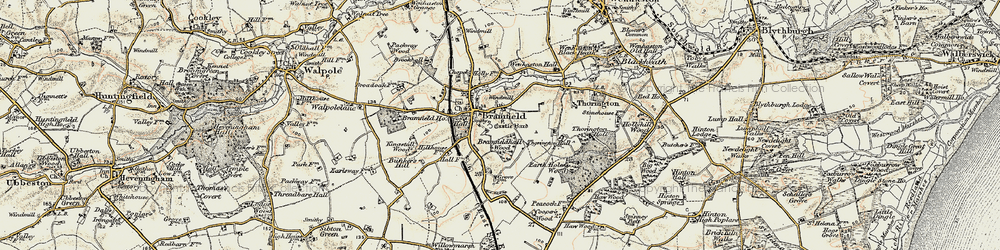 Old map of Bramfieldhall Wood in 1901