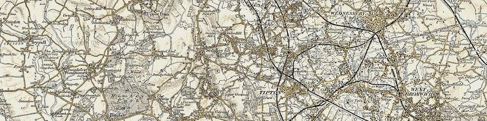 Old map of Bramford in 1902