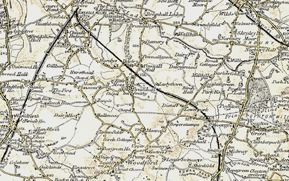 Old map of Bramhall in 1902-1903