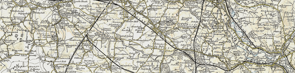 Old map of Bramhall Moor in 1903