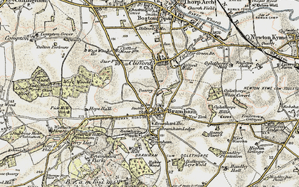 Old map of Bramham in 1903-1904