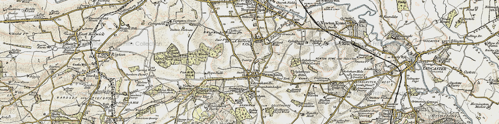 Old map of Bramham in 1903-1904