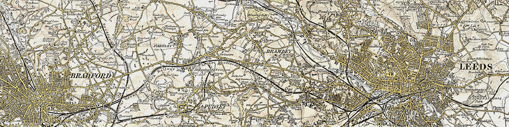 Old map of Bramley in 1903-1904