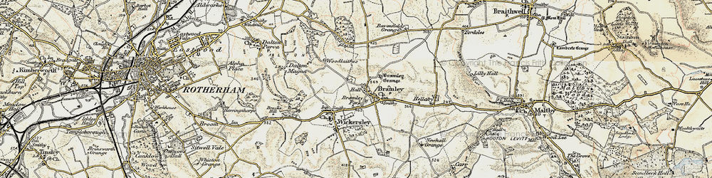 Old map of Bramley in 1903